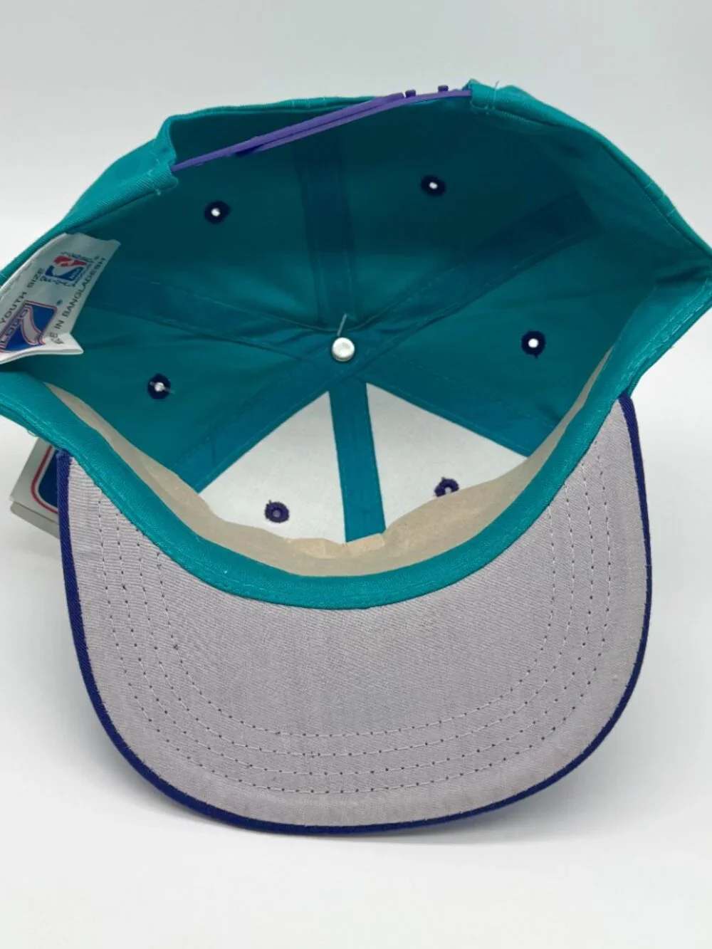 Vintage Charlotte Hornets Deadstock Youth Logo 7 Snapback Hat NBA NWT